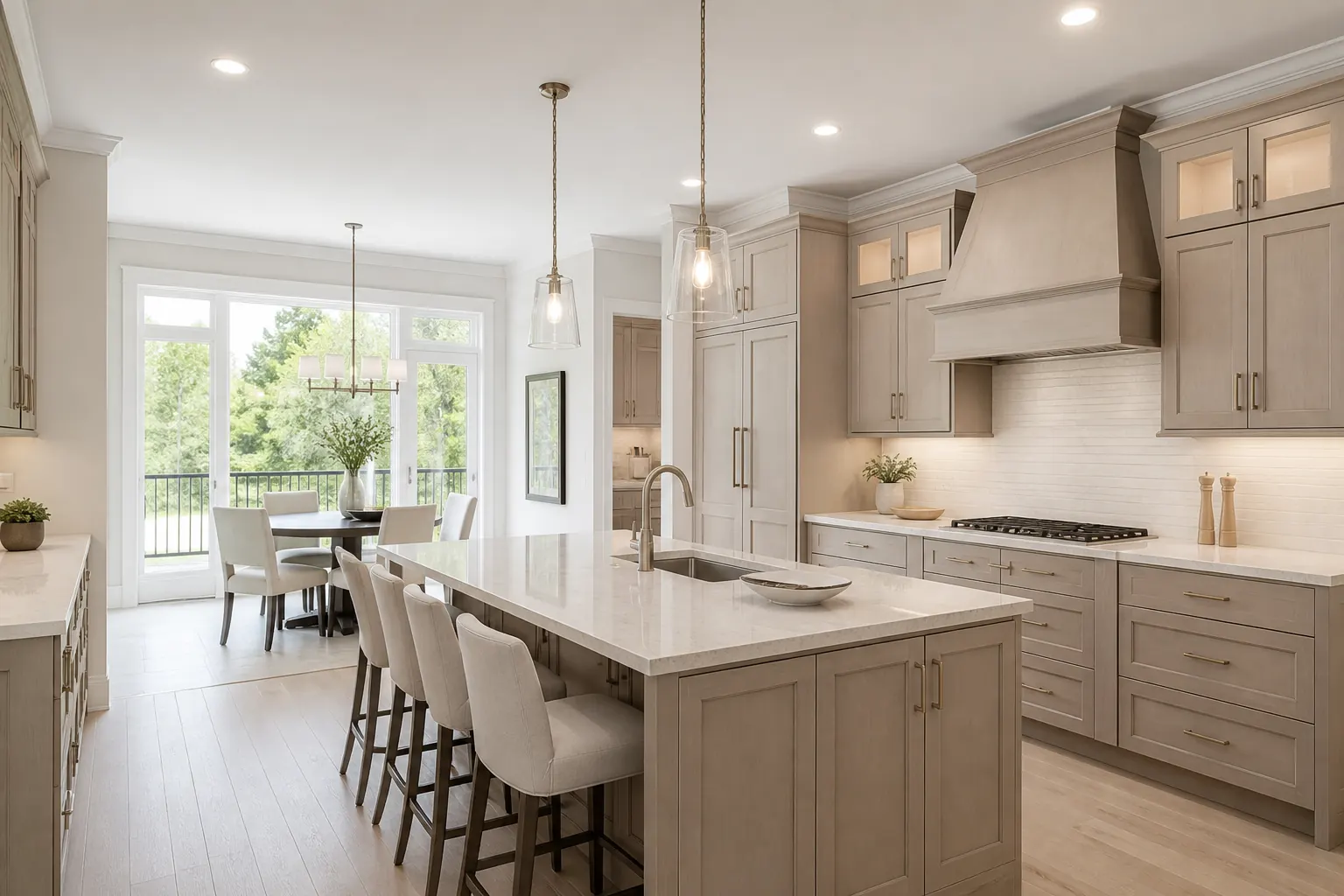 Main floor kitchen and breakfast area concept with upgraded cabinetry