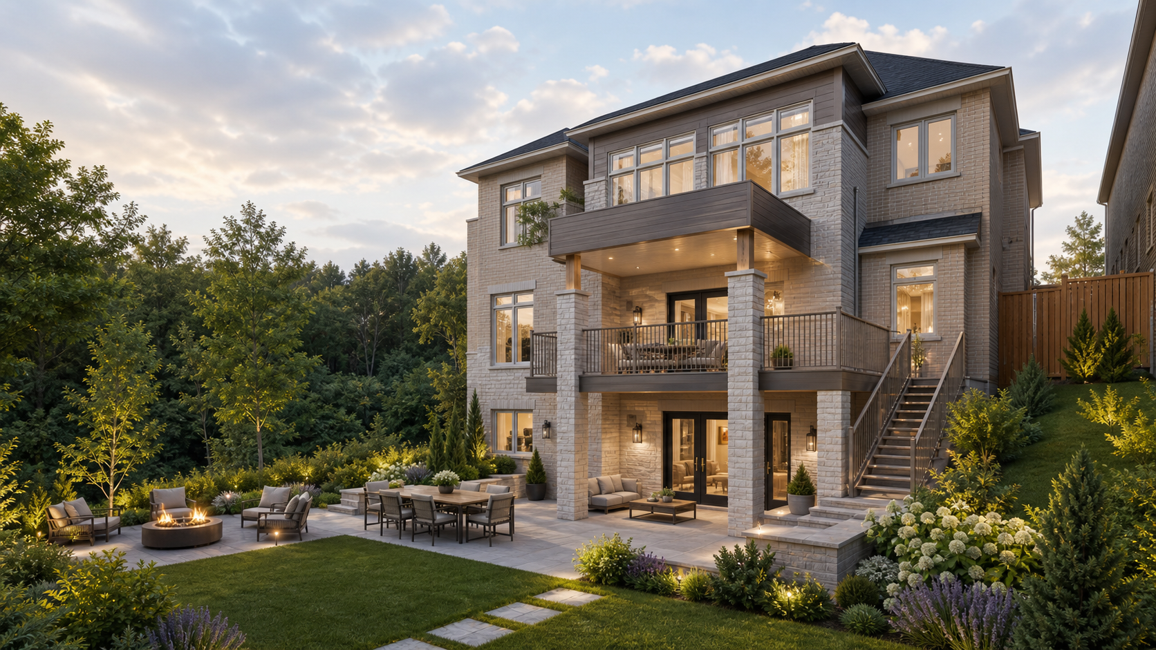 Ravine 后院和 walkout patio